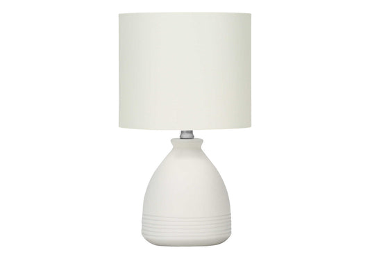 Lighting, 17"h, Table Lamp, Cream Ceramic, Ivory / Cream Shade, Modern