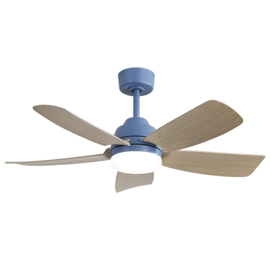 42 Inch Ceiling Fans with LED Light 22W and Remote Control 5 ABS Fan Blades for Bedroom, Living Room, Dining Room, Office