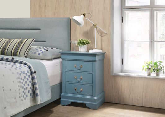Traditional Teal Bedroom Nightstand
