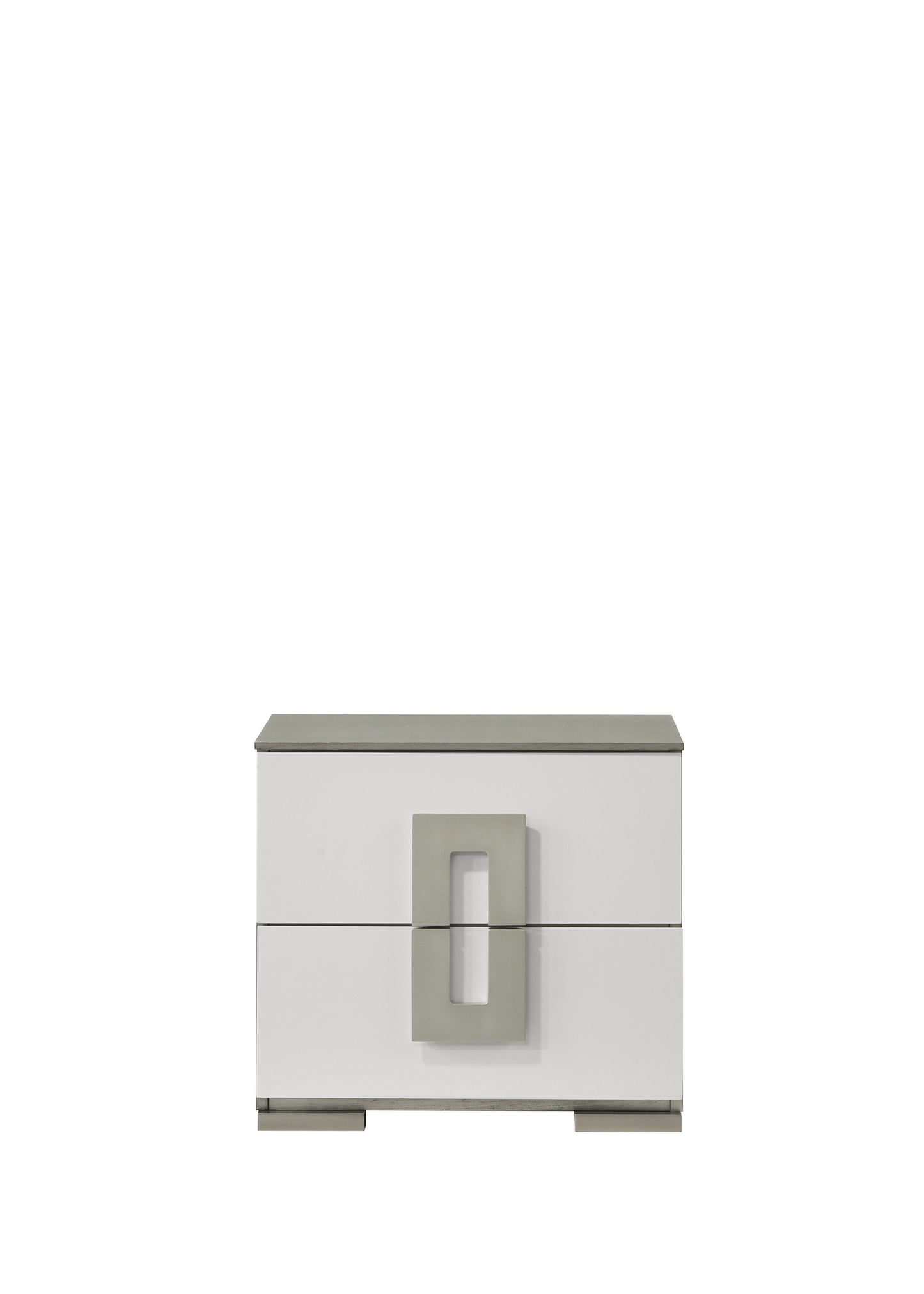 Olivia Contemporary Style 2-Drawer Night stand Made with Wood in White