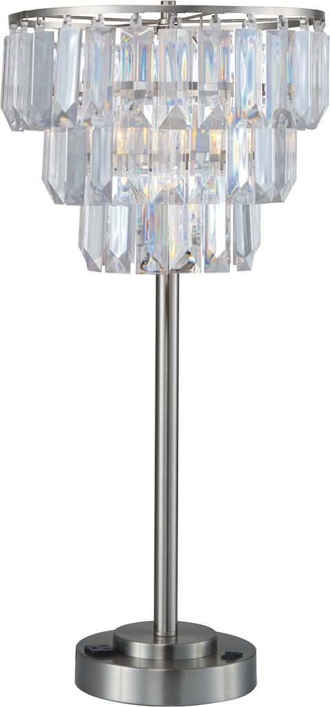 27.5"H CONTEMPORARY CRYSTAL SHADE TABLE LAMP(1PC/CTN) (1.01/9.25)