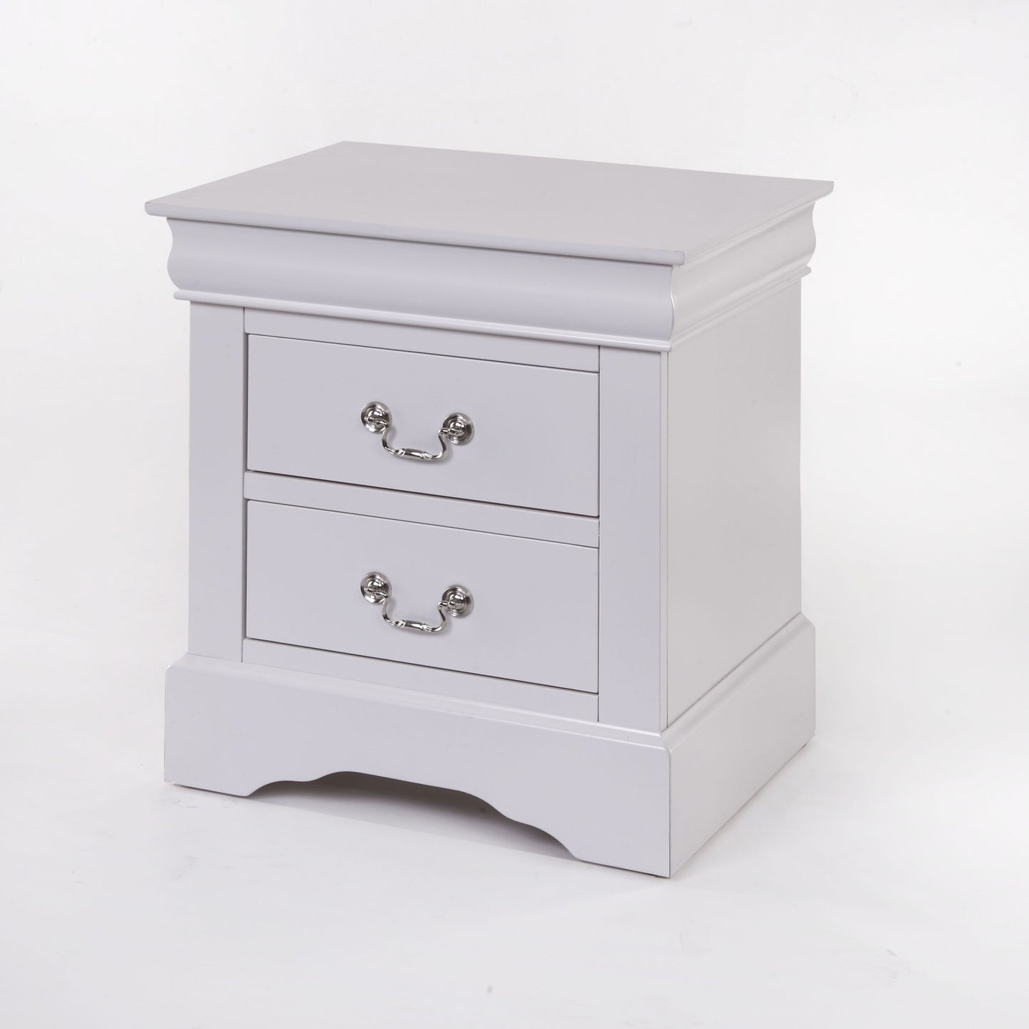 Louis Philippe III White Finish Nightstand