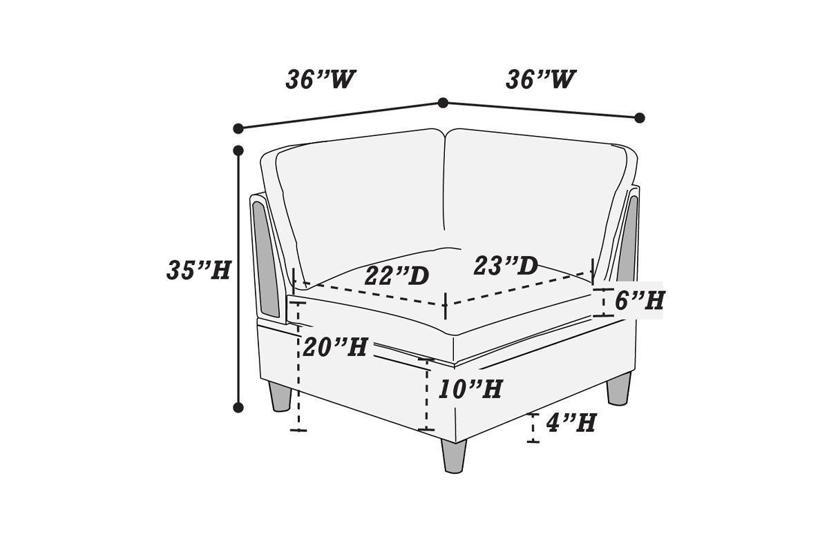 Living Room Furniture 8pc Sectional Sofa Set Steel Dorris Fabric Couch 3x Wedges 3x Armless Chair And 2x Ottomans