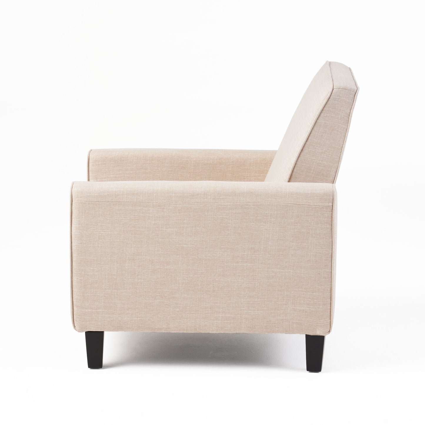 Light Beige Linen Push Back Chair for Elegant Home Décor