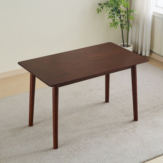 47-inch dining table Walnut color solid wood kitchen table Dining table suitable for small space kitchenette table modern home furniture