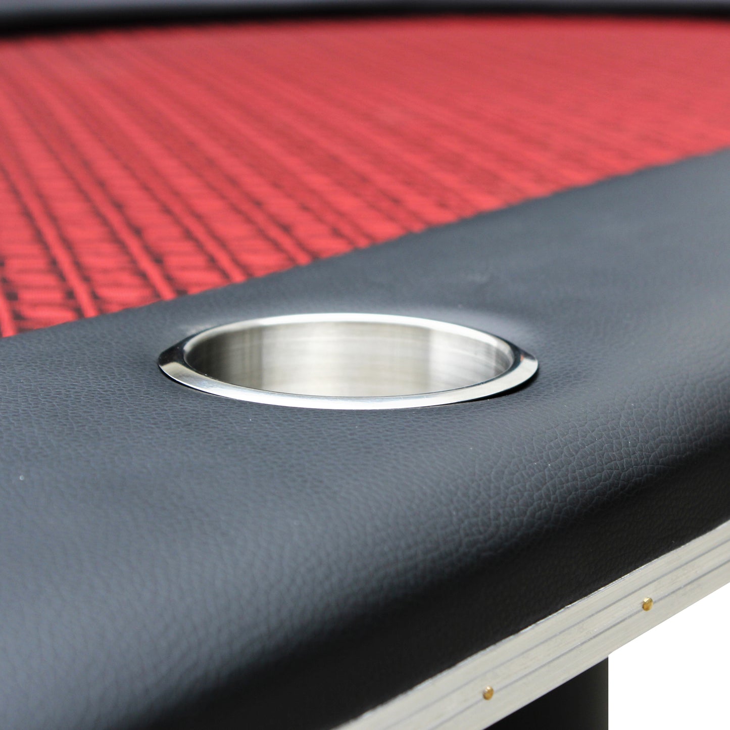 Elite 96" Poker Table for 10 Players Casino Games Oval with Speed Cloth Felt Playing Surface Pedestal Base Cup Holders Red