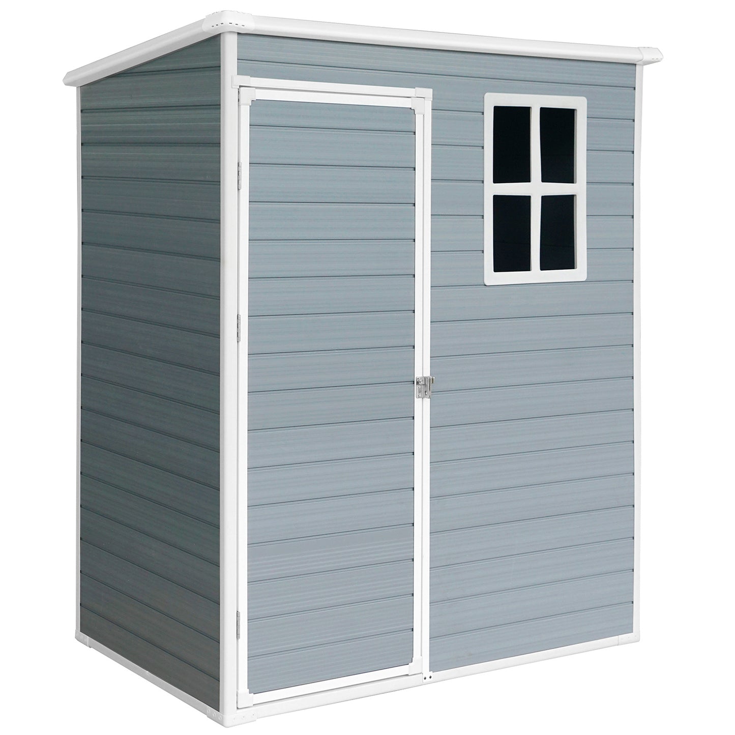 5x3ft Resin Outdoor Storage Shed Kit-Perfect to Store Patio Furniture,Grey