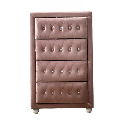 Pink 4-Drawer Chest