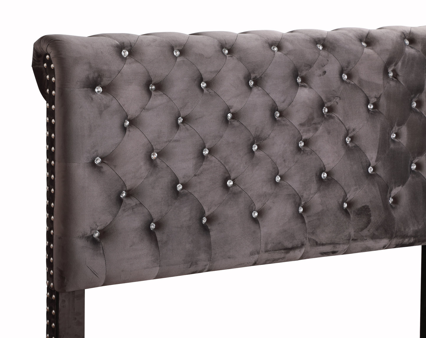 Stylish Transitional Upholstered Bed