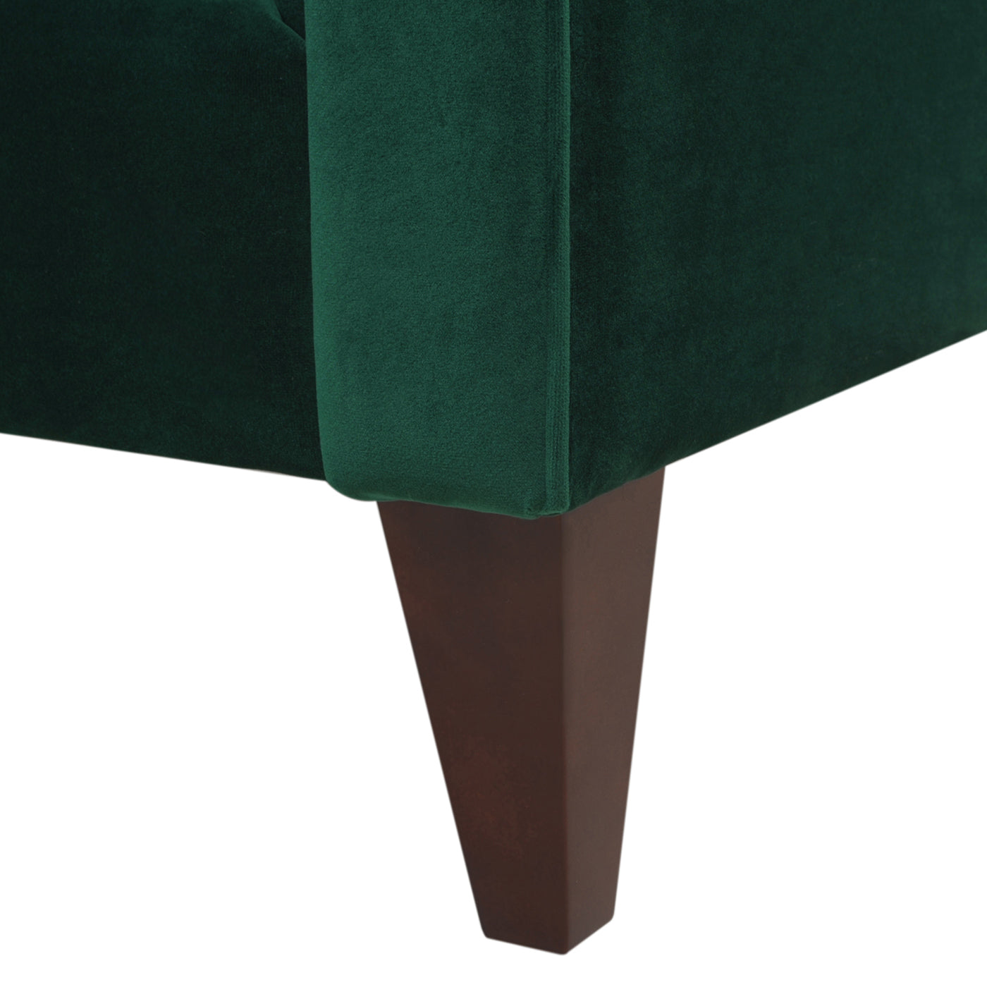 Jack 84" Modern Tuxedo Tufted Sofa, Evergreen Velvet