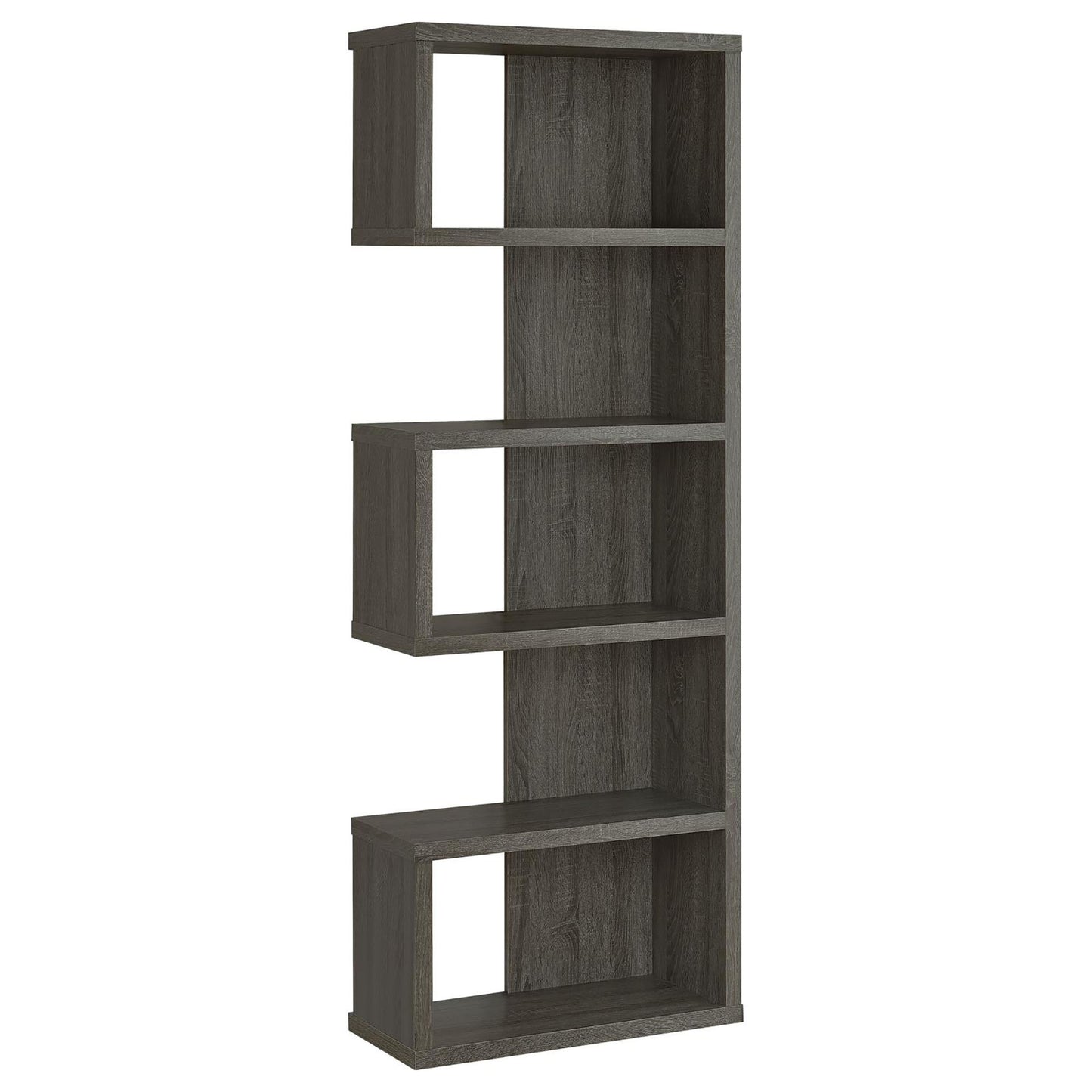 Weathered Grey 5-Shelf Bookcase