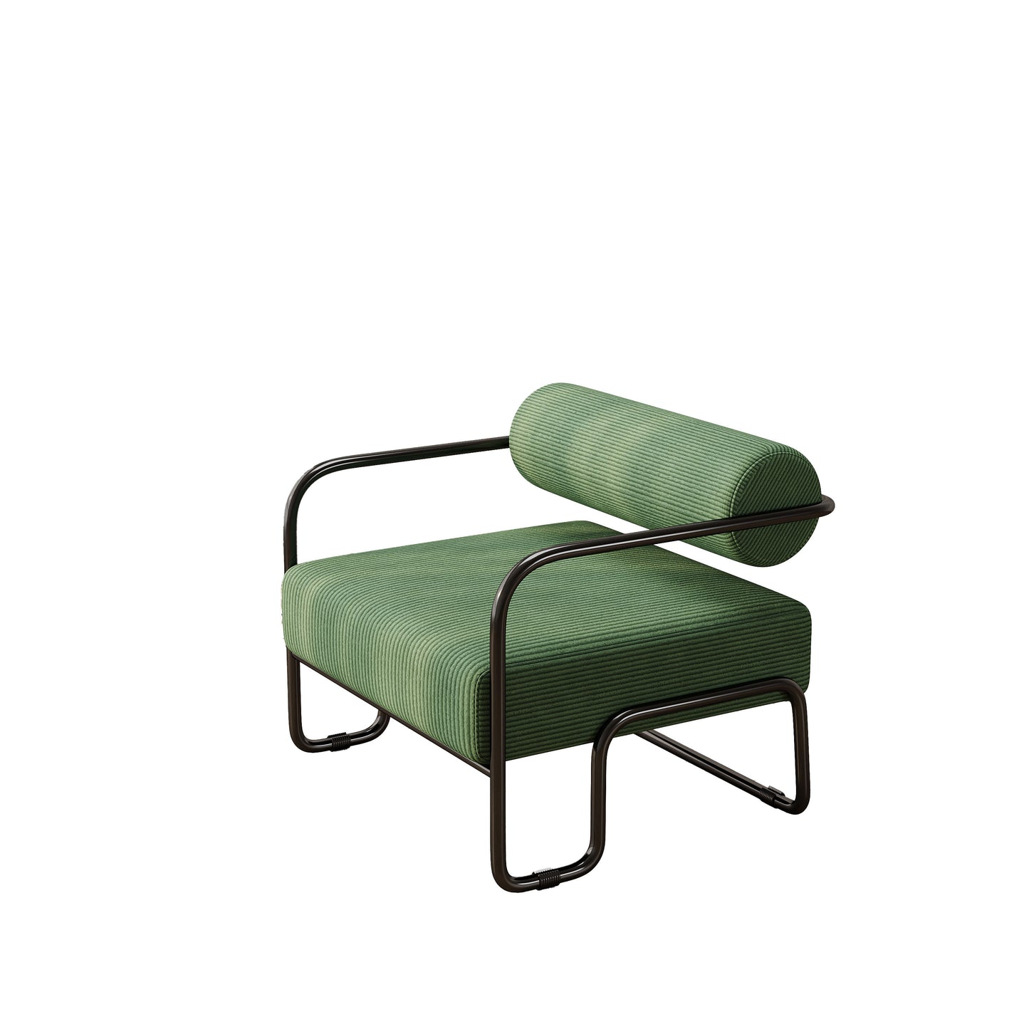 Living room iron sofa chair, lazy individual chair, balcony leisure chair (Color: Green)