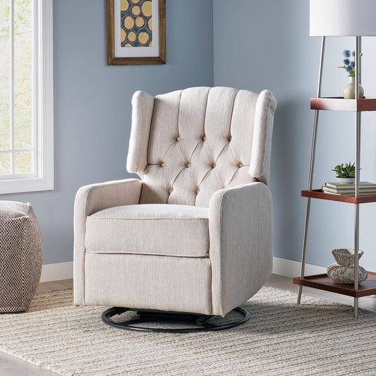 Classic Design, Manual Recliner Chair with 360-Degree Swivel