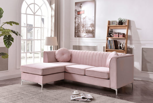 Glory Furniture Delray G794B-SC Sofa Chaise (  3 Boxes) , PINK