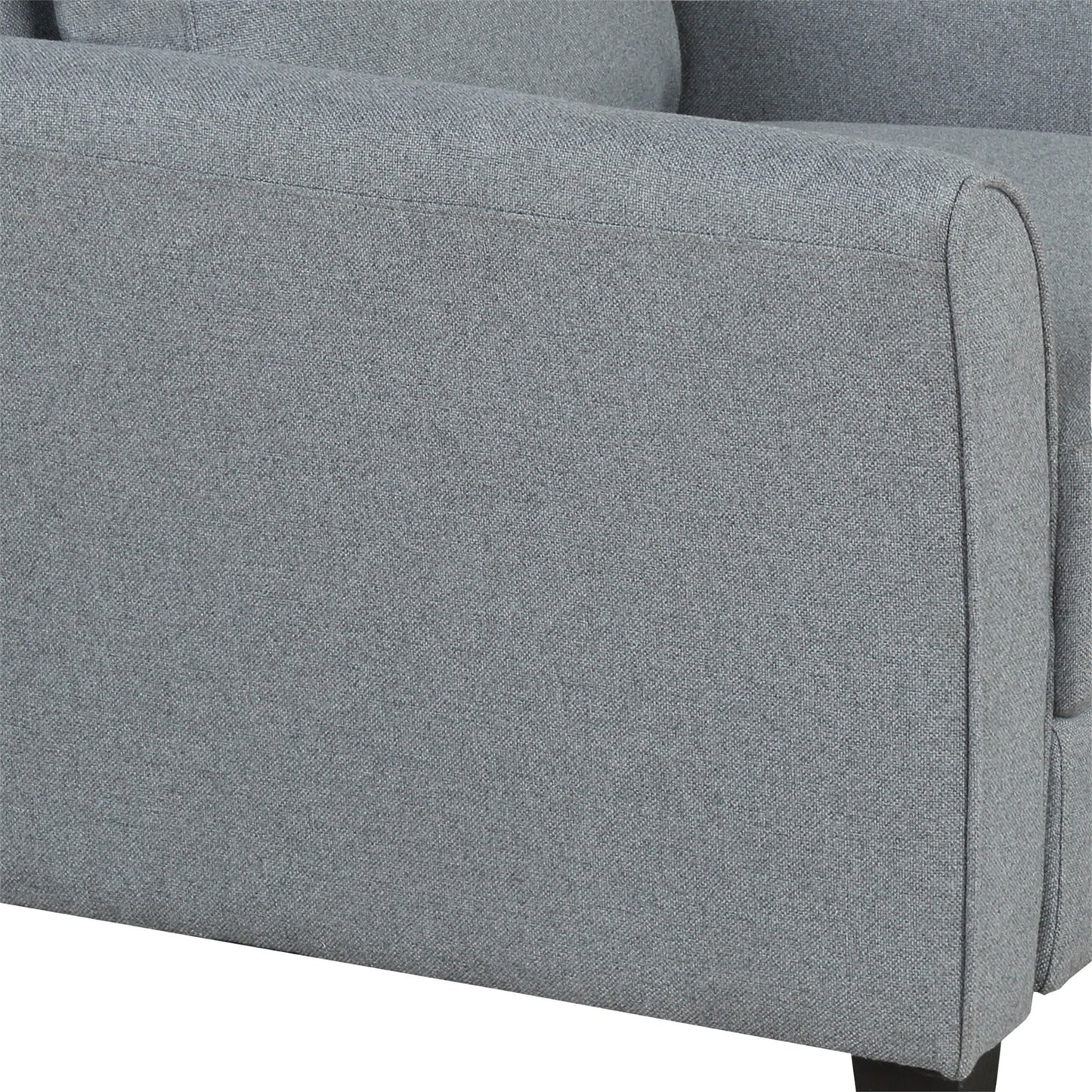 Living Room Sets Furniture Armrest Sofa Single Chair Sofa Loveseat Chair 3-Seat Sofa (ChairLoveseat Chair&3-Seat Sofa, Gray)