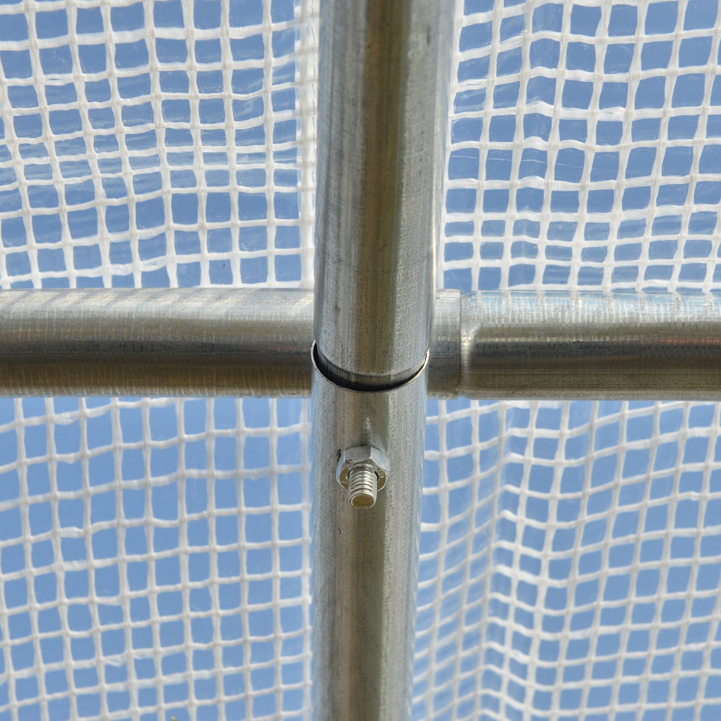 Outsunny 10' x 7' x 7' Walk-in Tunnel Greenhouse, Outdoor Green House with Anti-Tear PE Cover, Zipper Doors and Mesh Windows, White