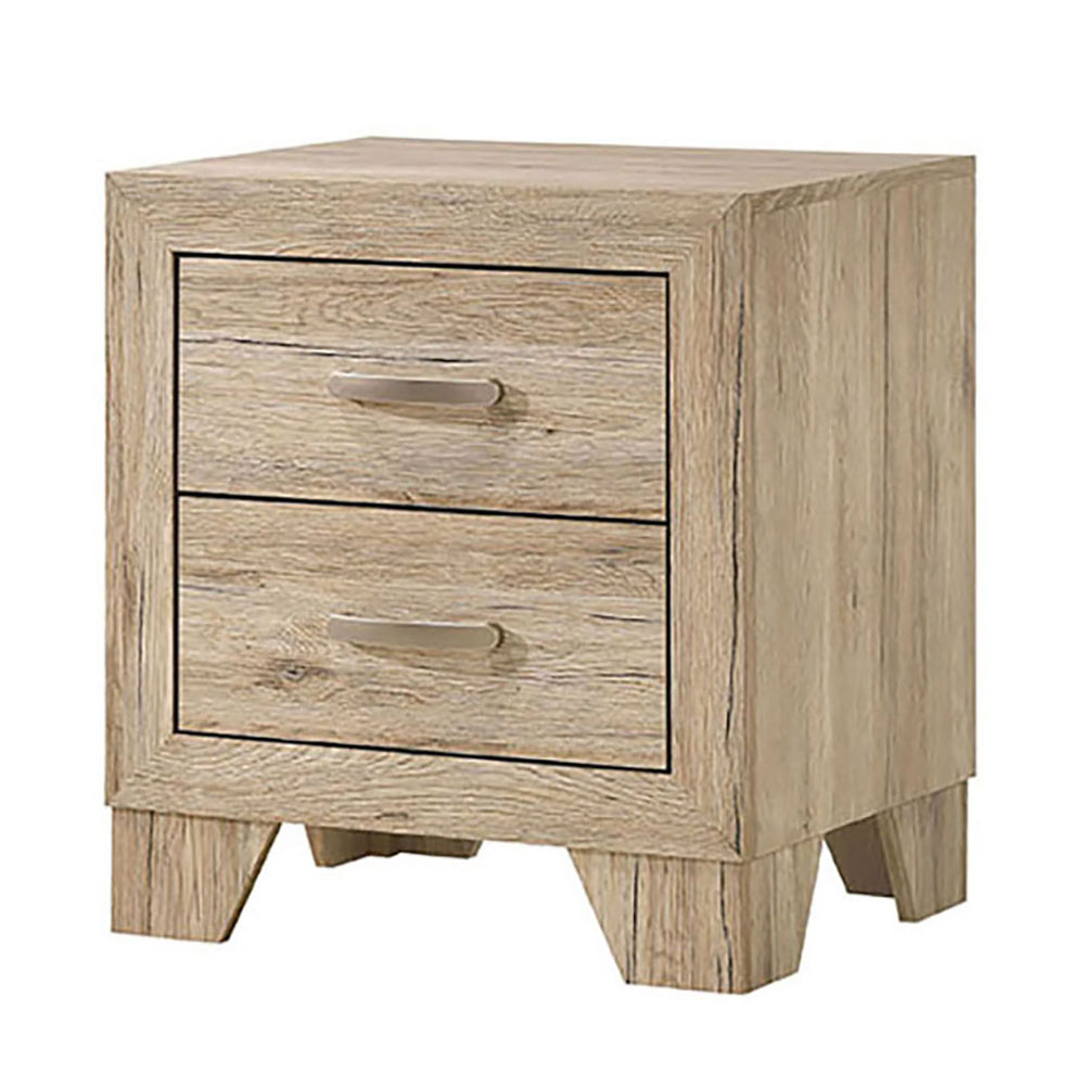 Natural 2-Drawer Nightstand