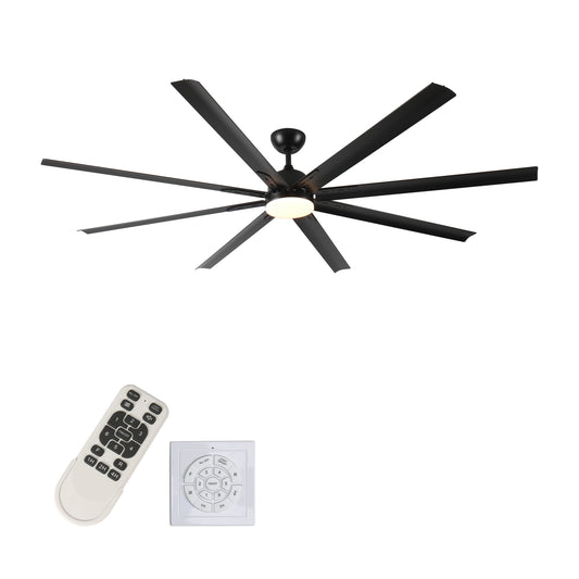 84 In Super Large Black Ceiling Fan with Remote Control