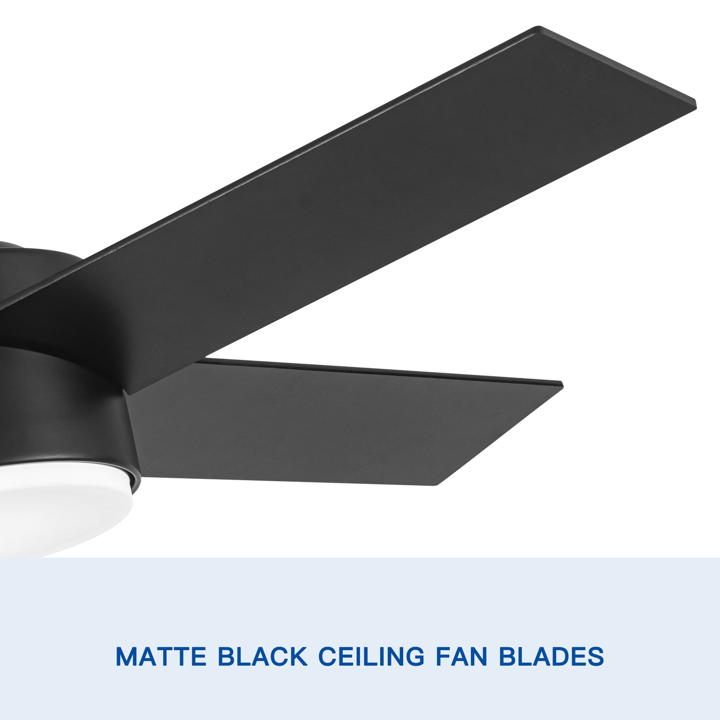 44 In Intergrated LED Ceiling Fan with Black ABS Blade