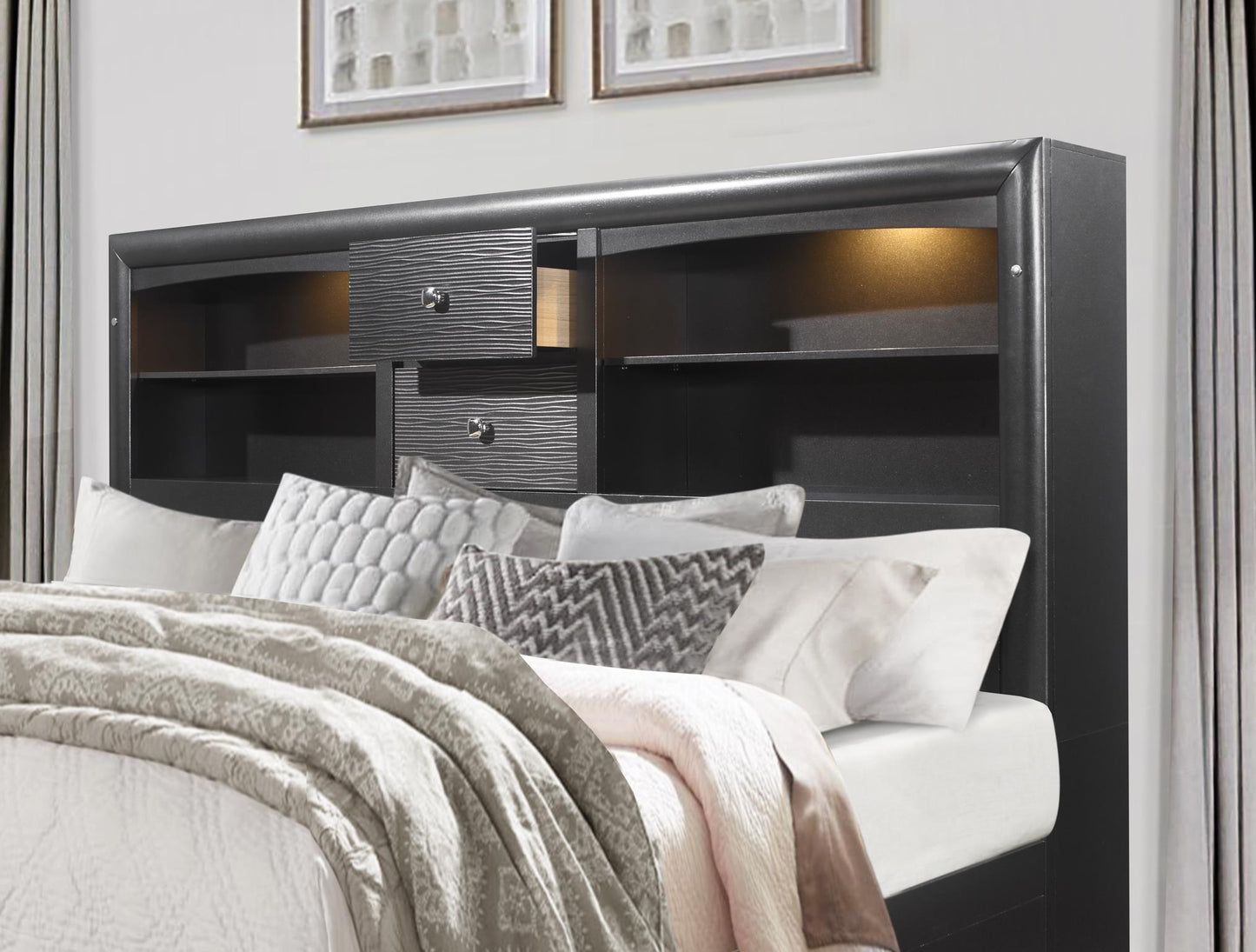 CIVIC GREY KING BED