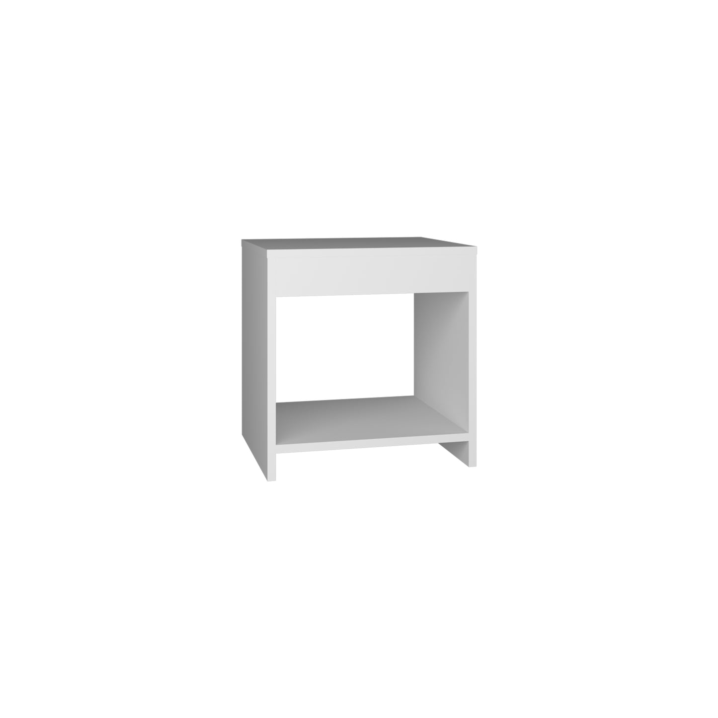 Chroma 16.5" Tall Minimalistic Nightstand with open shelf