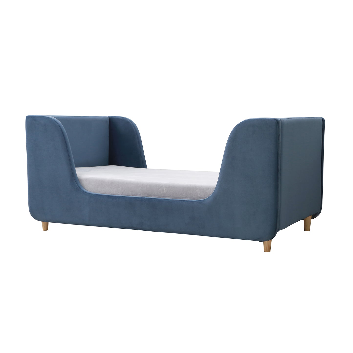 Bodhi Upholstered Toddler Bed in Dusk Blue