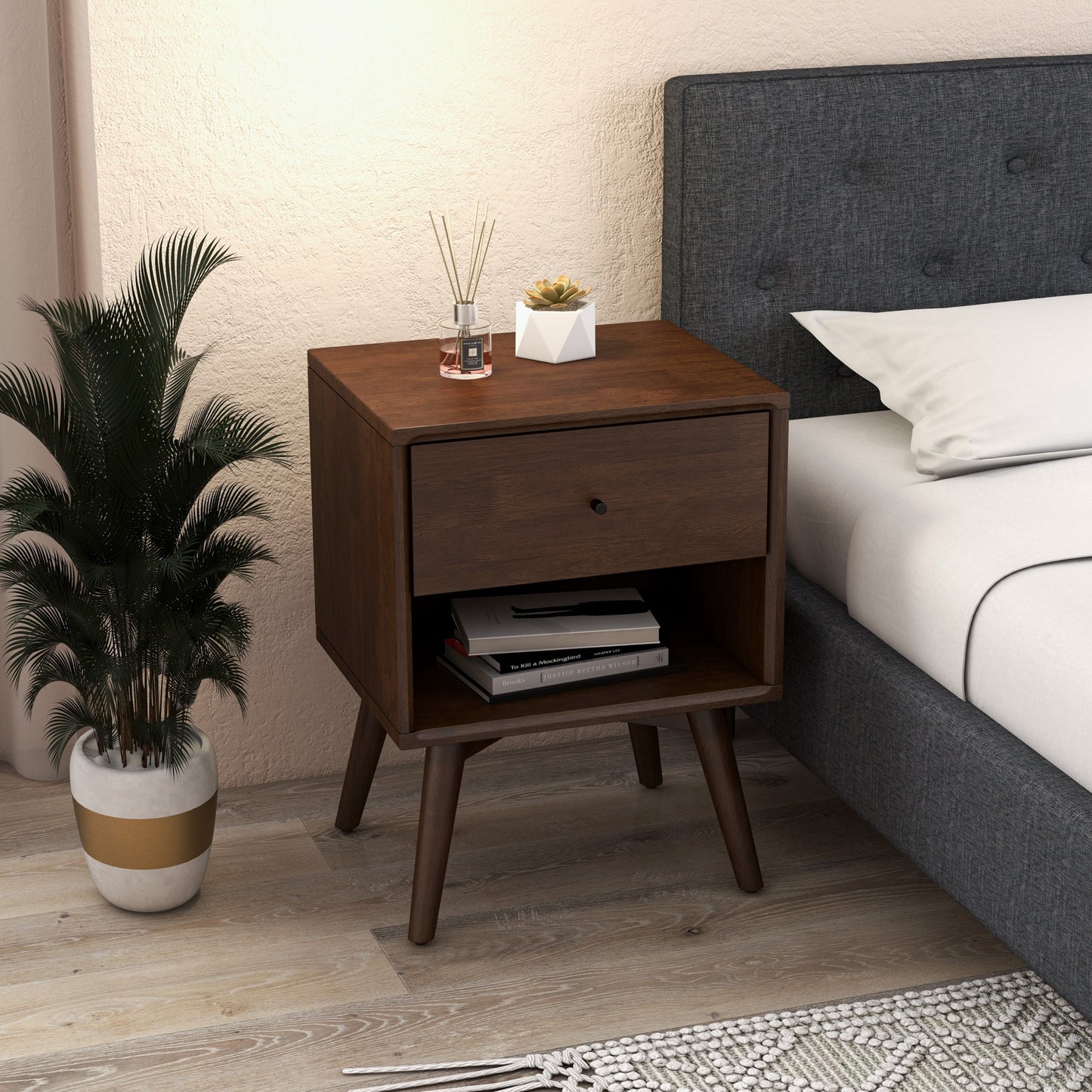 Caroline Mid Century Modern Style Night Stand