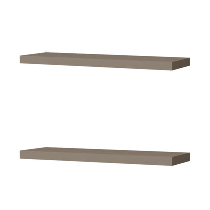 Iva Floating Shelf in Melamine x2, Taupe