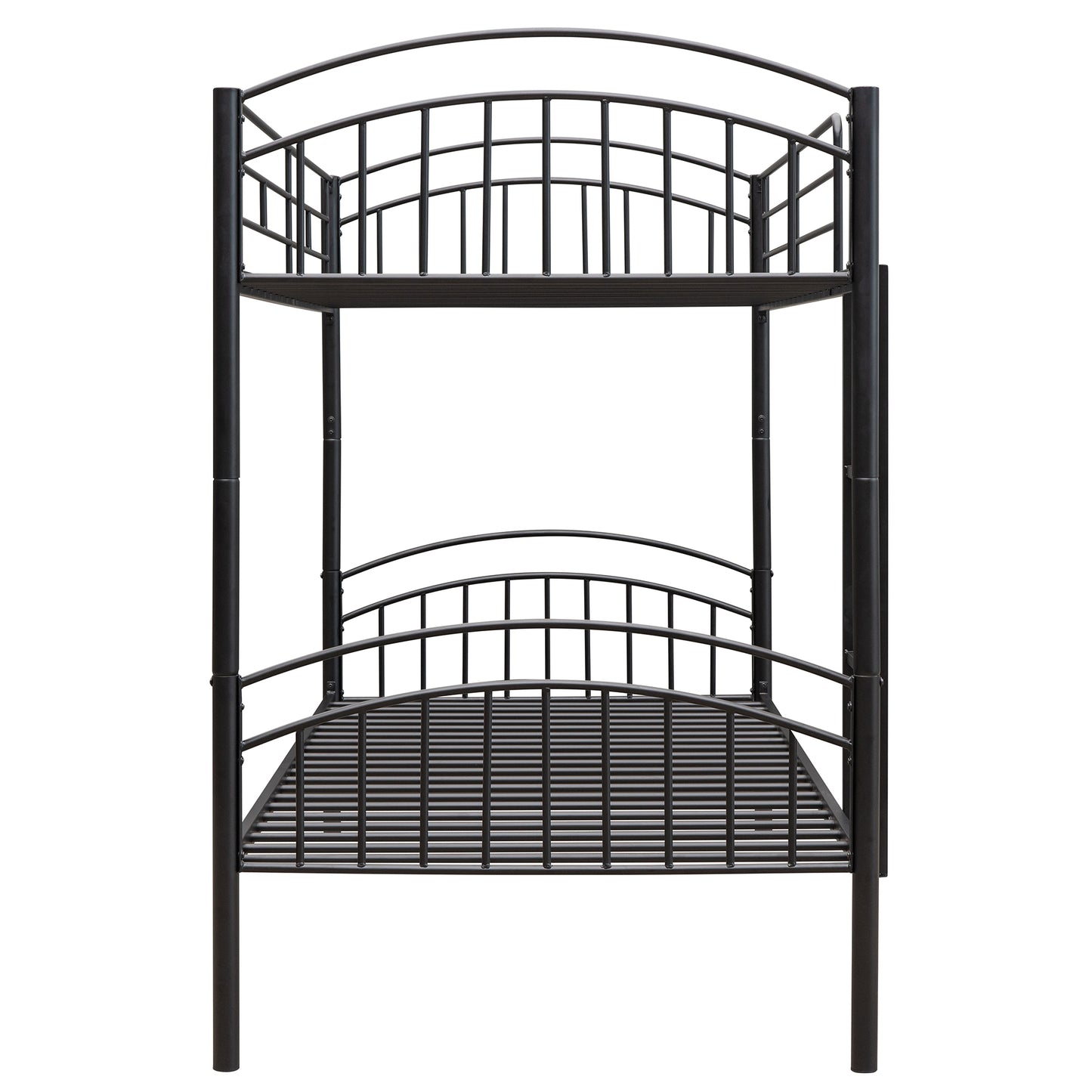 Twin Over Twin Metal Bunk Bed,Divided into Two Beds(Black){OLD SKU:MF280424AAB}