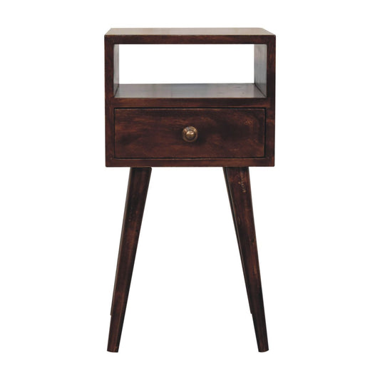 Solid Wood Mini California Walnut Nightstand