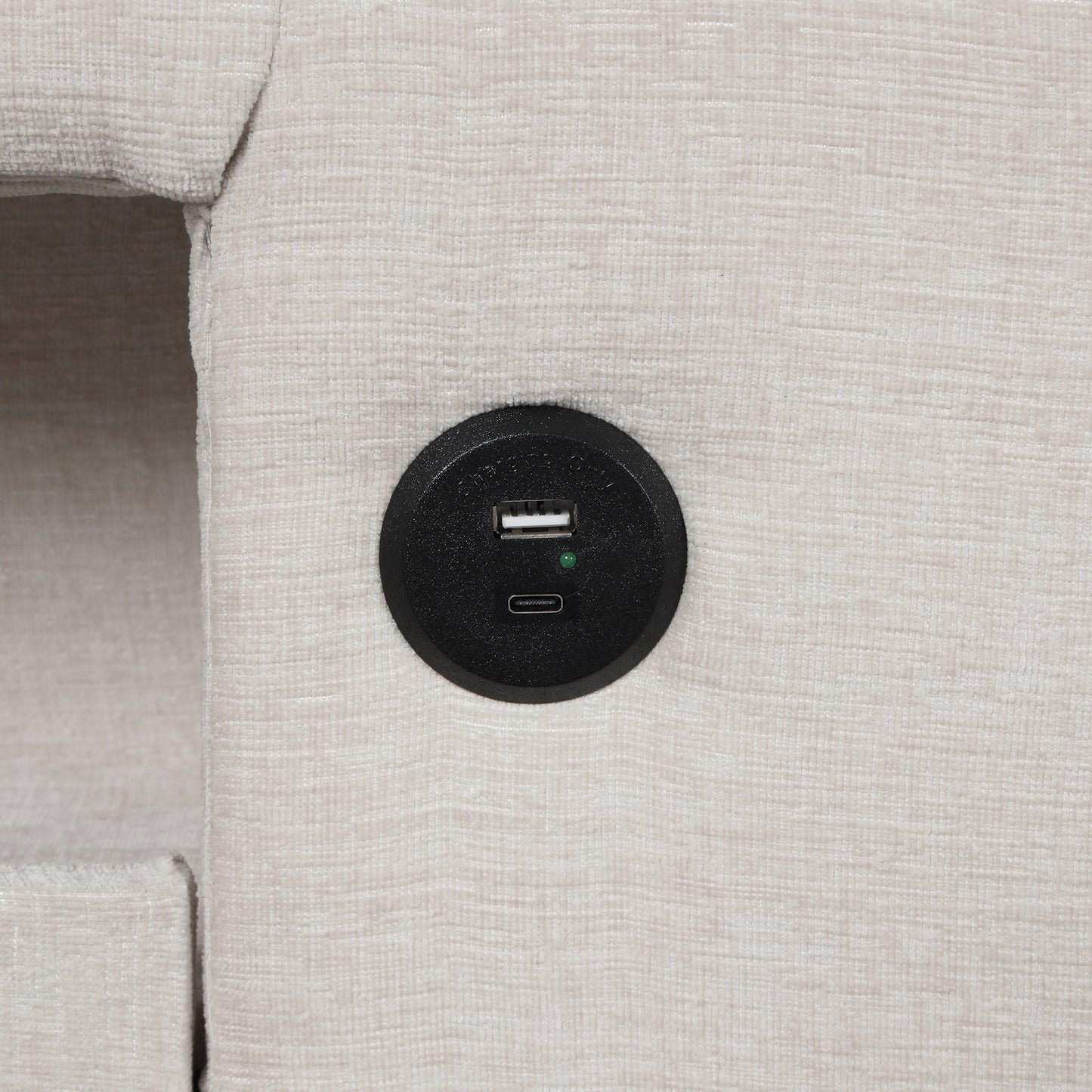 U_STYLE  L-shaped Padded Modular Sofa with Storage Space, USB Ports, and Cup Holders on the Armrests, Suitable for Living Rooms, Offices, and Apartments.