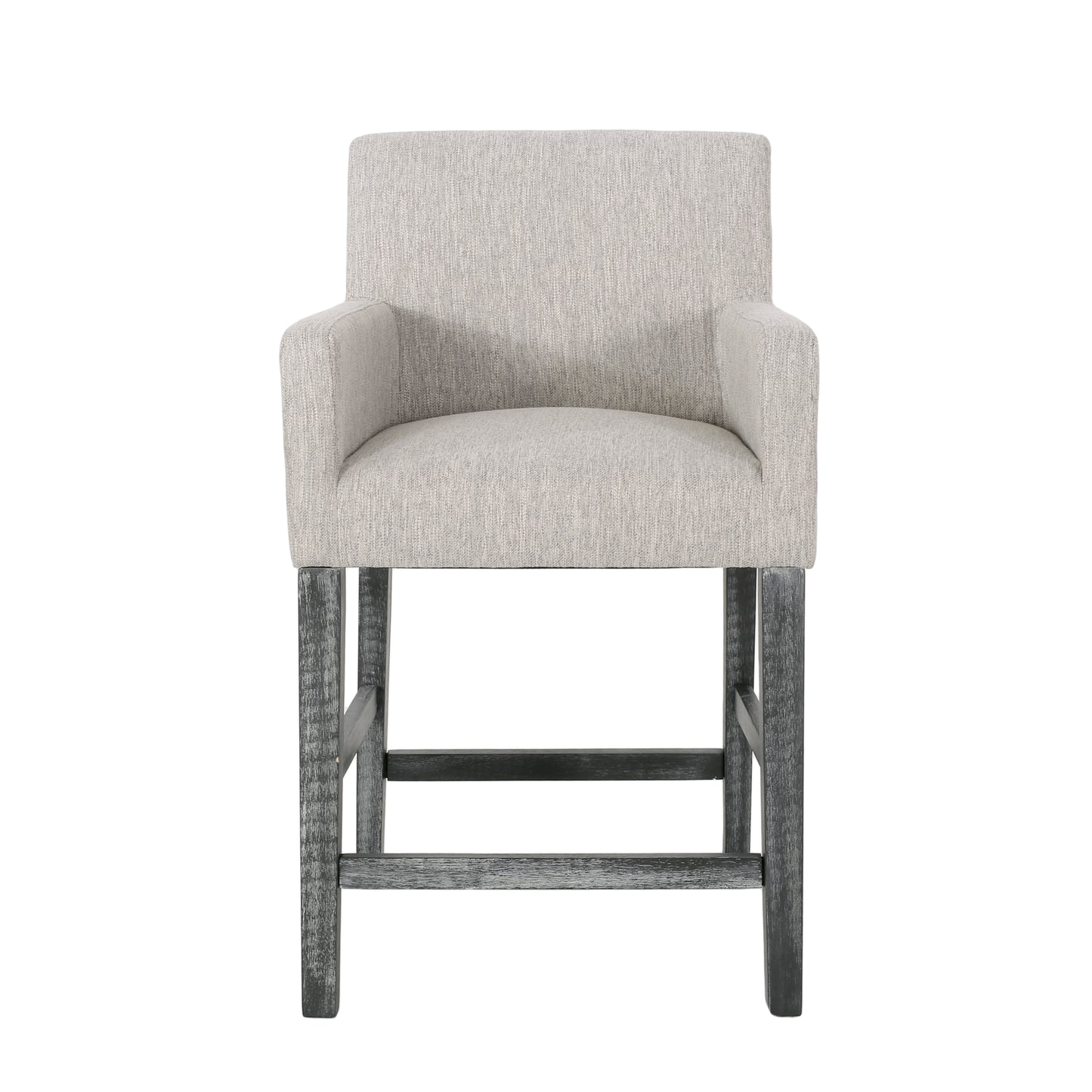 Upholstered 26 inch Counter Stool - Light Gray/Gray