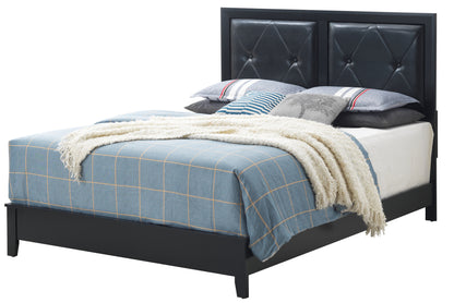 Stylish Transitional King Bed In Black