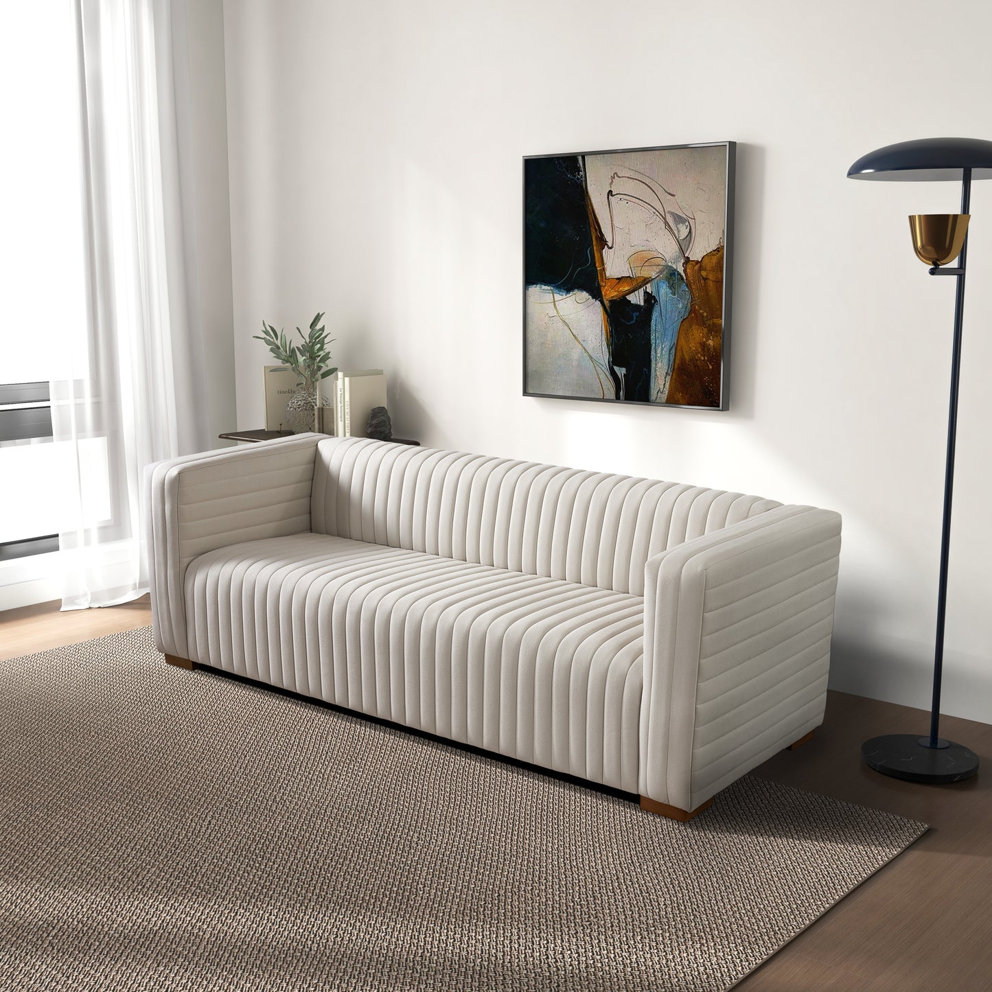 Elara Sofa - Cream Velvet