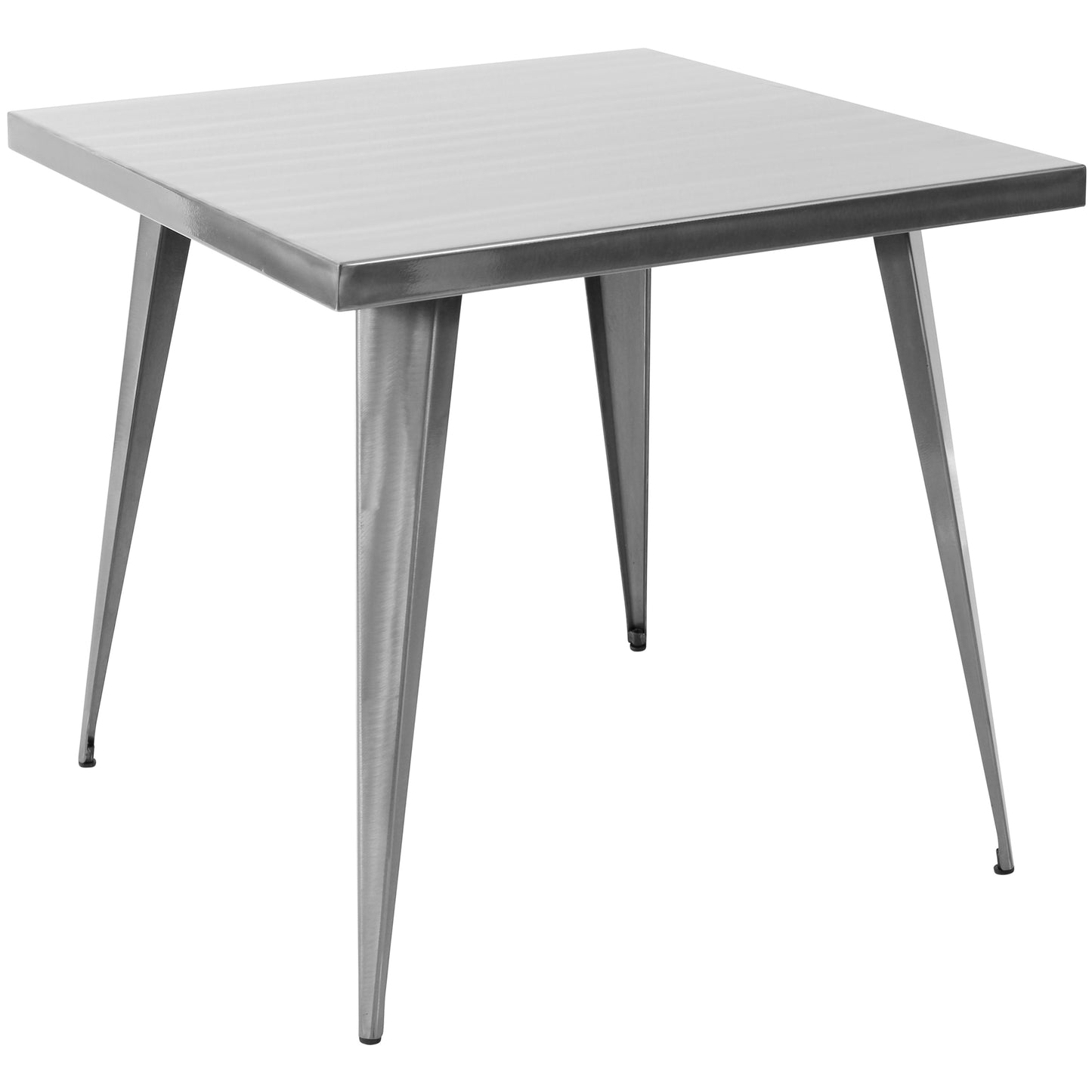 Austin Industrial Dining Table in Brushed Silver by LumiSource