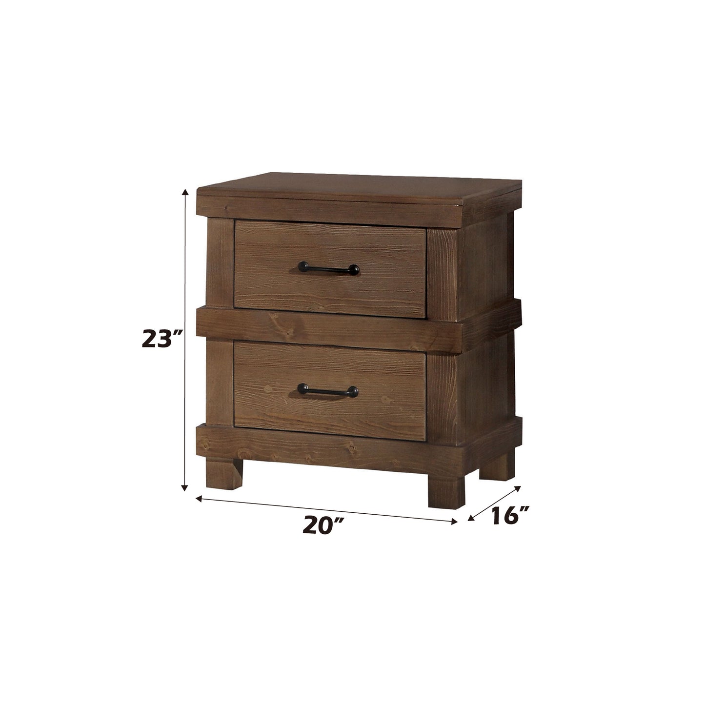 Adams  Antique Oak Finish Nightstand