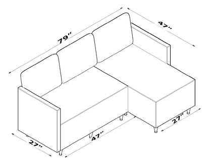 Aybuke Sectional, Grey