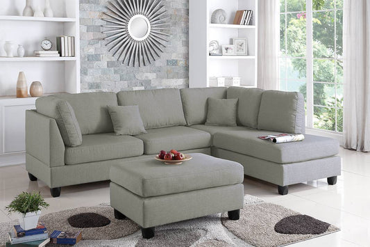 3-PC SECTIONAL in Gray