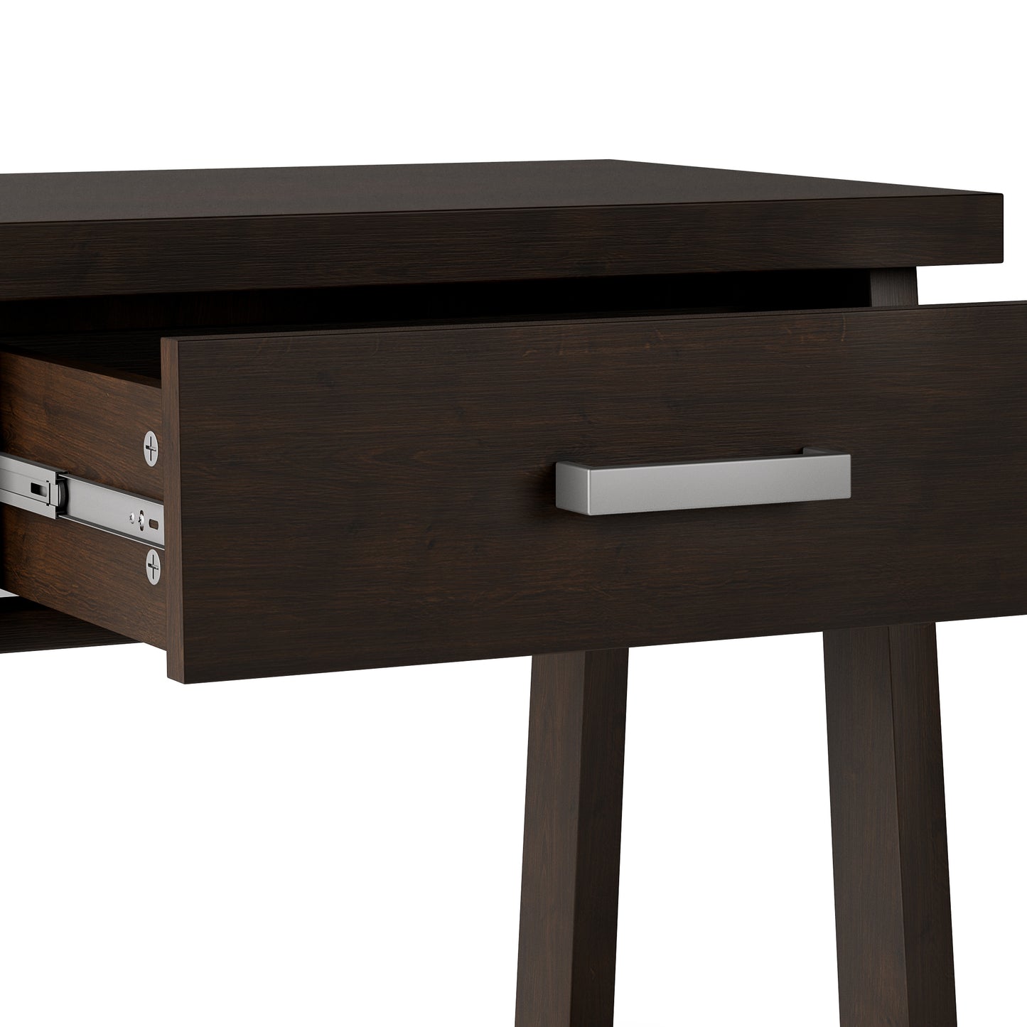 Sawhorse - Bedside Table - Dark Chestnut Brown