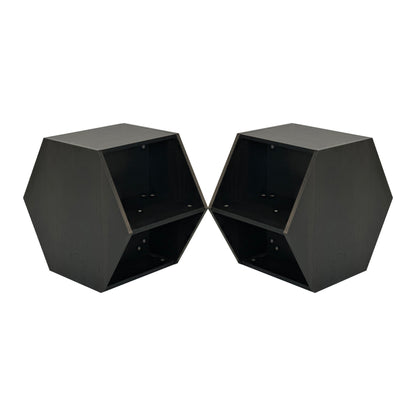 47.24'' Hexagonal Coffee Table Side Table Nightstand Burmese Sumac 2PCS