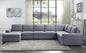 Tifton 147" Light Gray Linen 7 Seat Reversible Modular Sectional Sofa Chaise