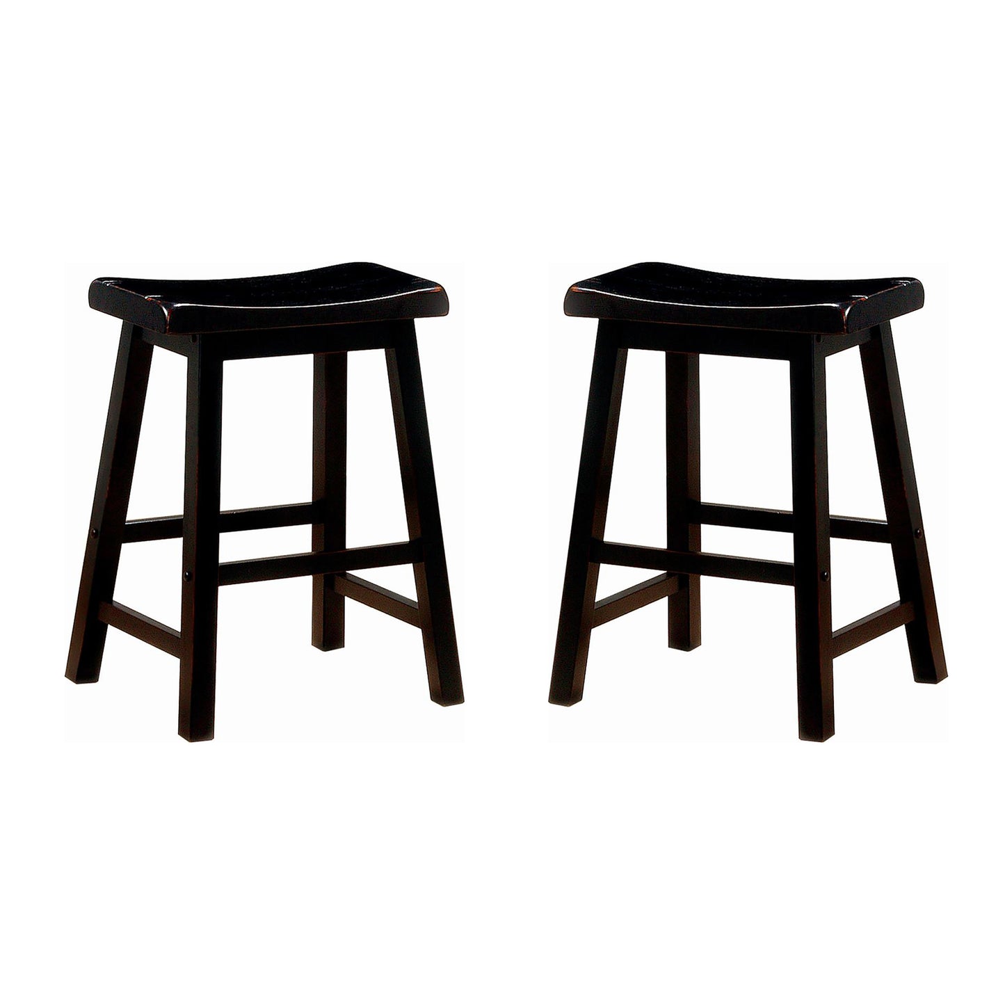 Black Counter Height Stools (Set of 2)