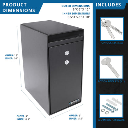 0 27 Cu Ft Dual Key Depository Safe