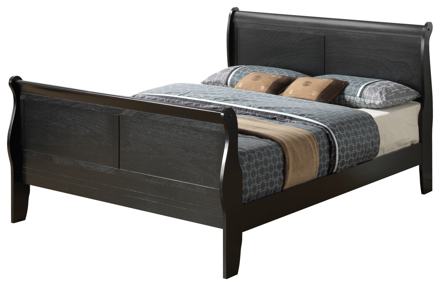 Elegant Traditional King Bed In Black