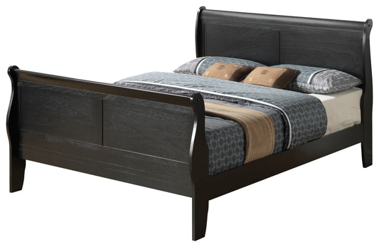 Elegant Traditional King Bed In Black