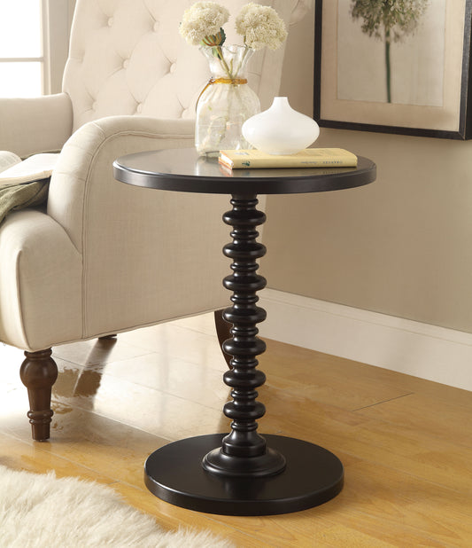 Acton Black Finish Accent Table