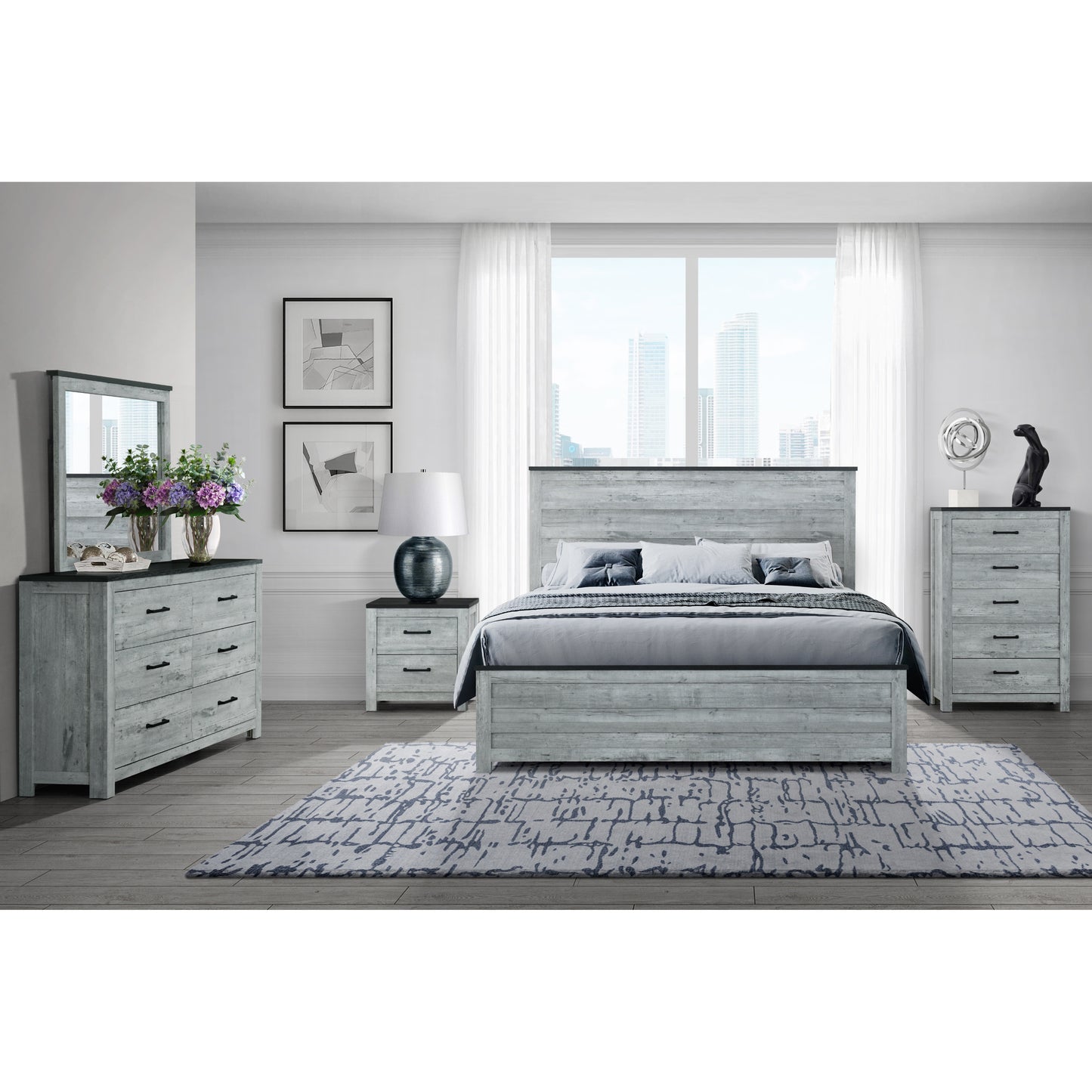 KICKS GREY WASH KING BED