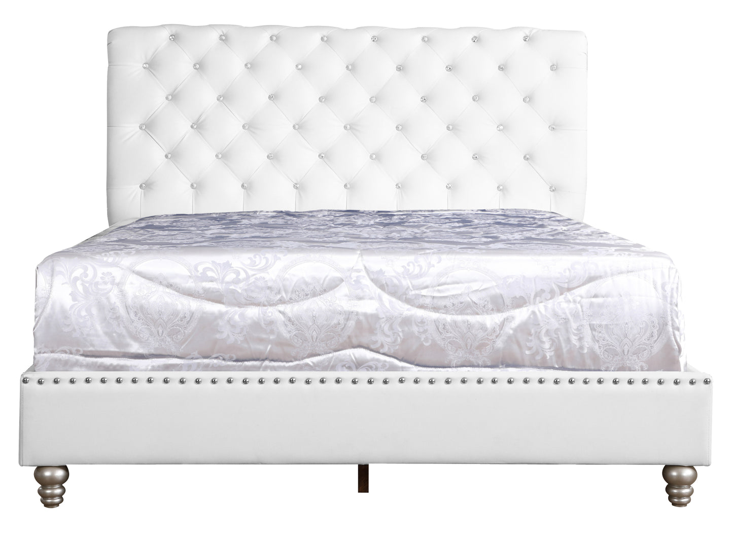 Transitional White Bed For Stylish Comfort