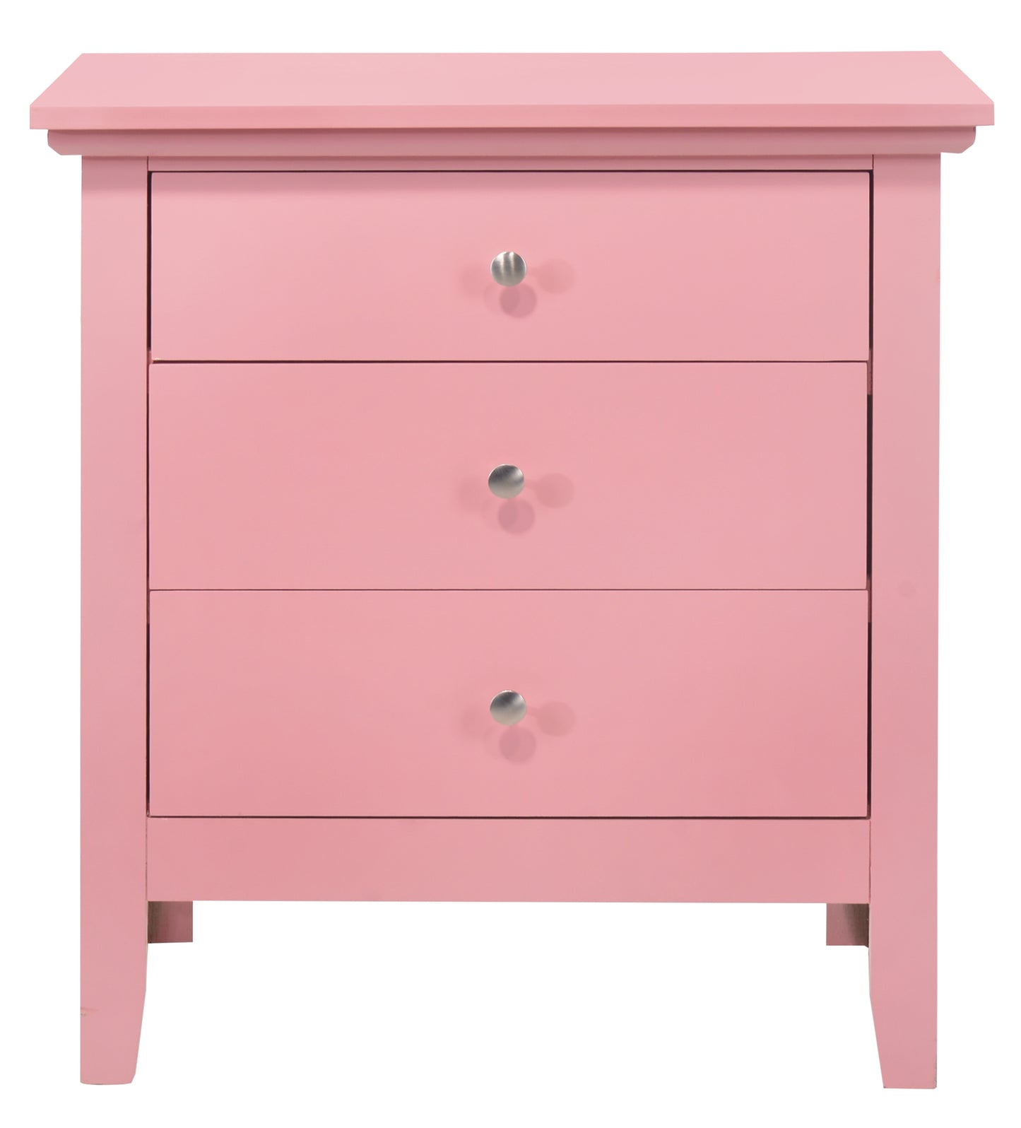 Charming Pink Nightstand With Storage