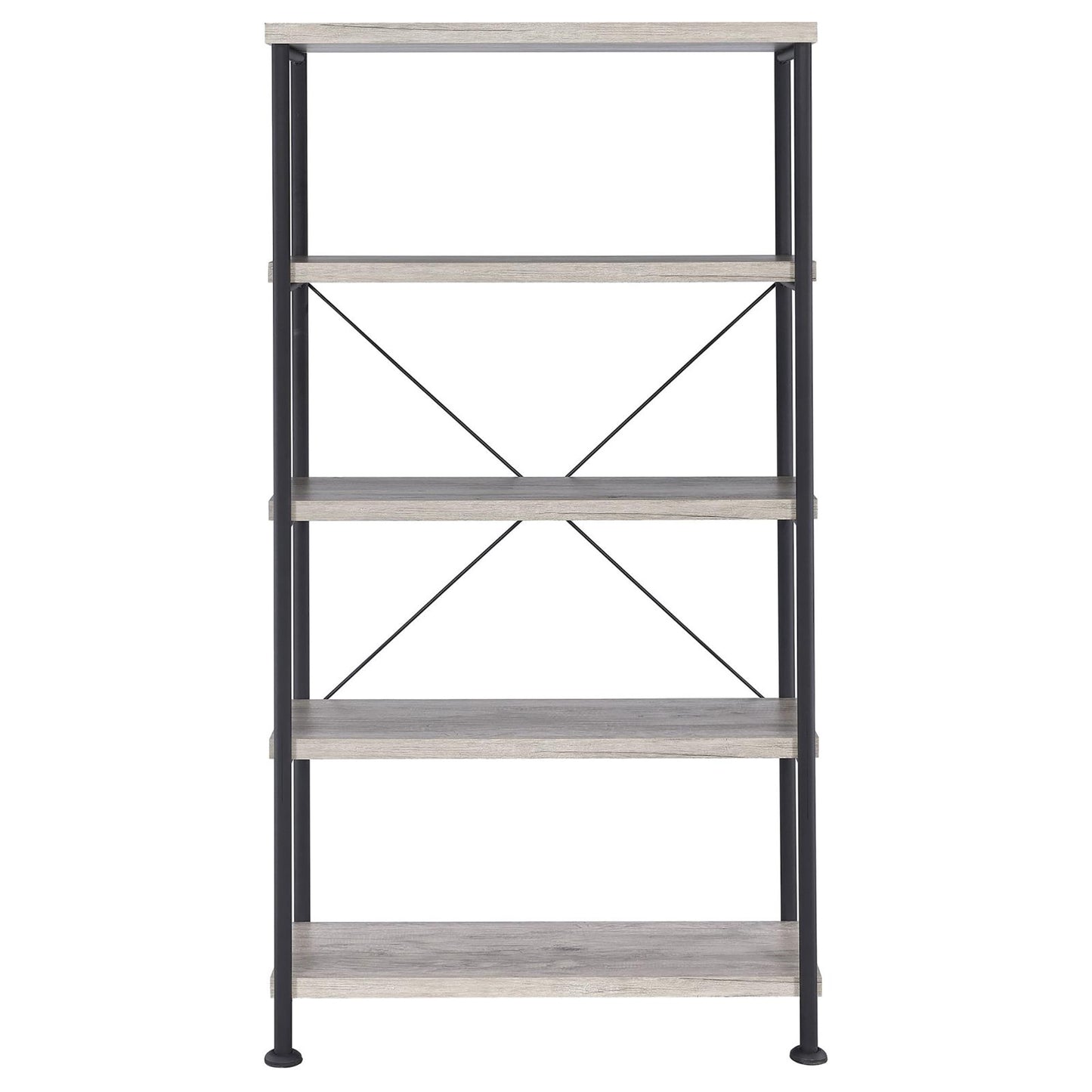 Grey Driftwood 4-shelf Bookcase